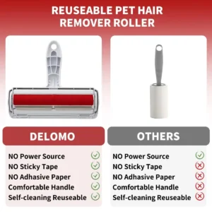 Pet Hair Remover Roller – 2-in-1 Self-Cleaning Tool for Quick Fur Removal